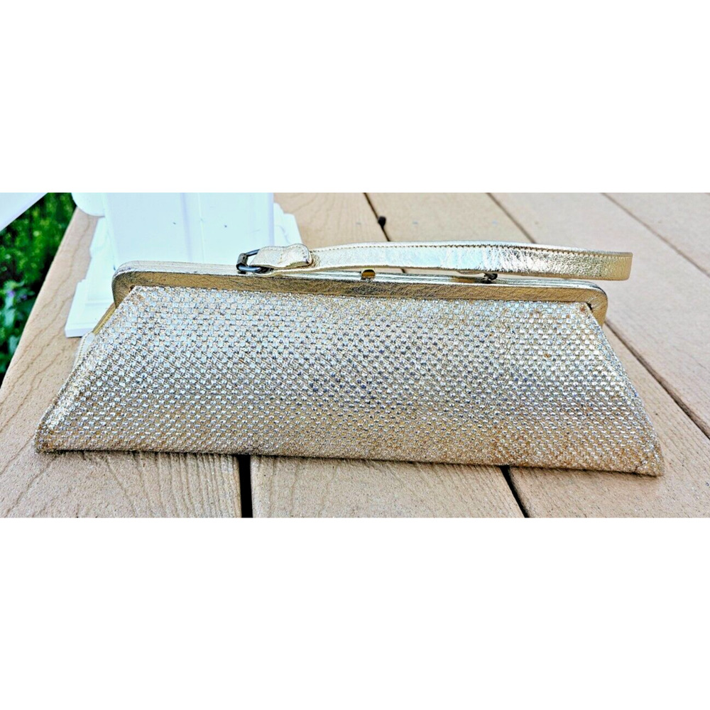 Pretty Vintage Dress Purse Bag~Gold Lame 13.25"